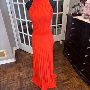 Elegant Red Sleeveless Dress